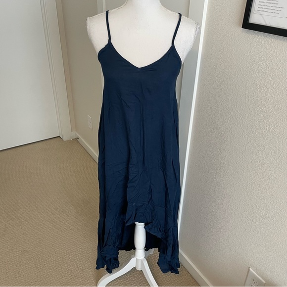 BOHO ME Collection Navy Blue High Low Dress, S - Picture 4 of 11